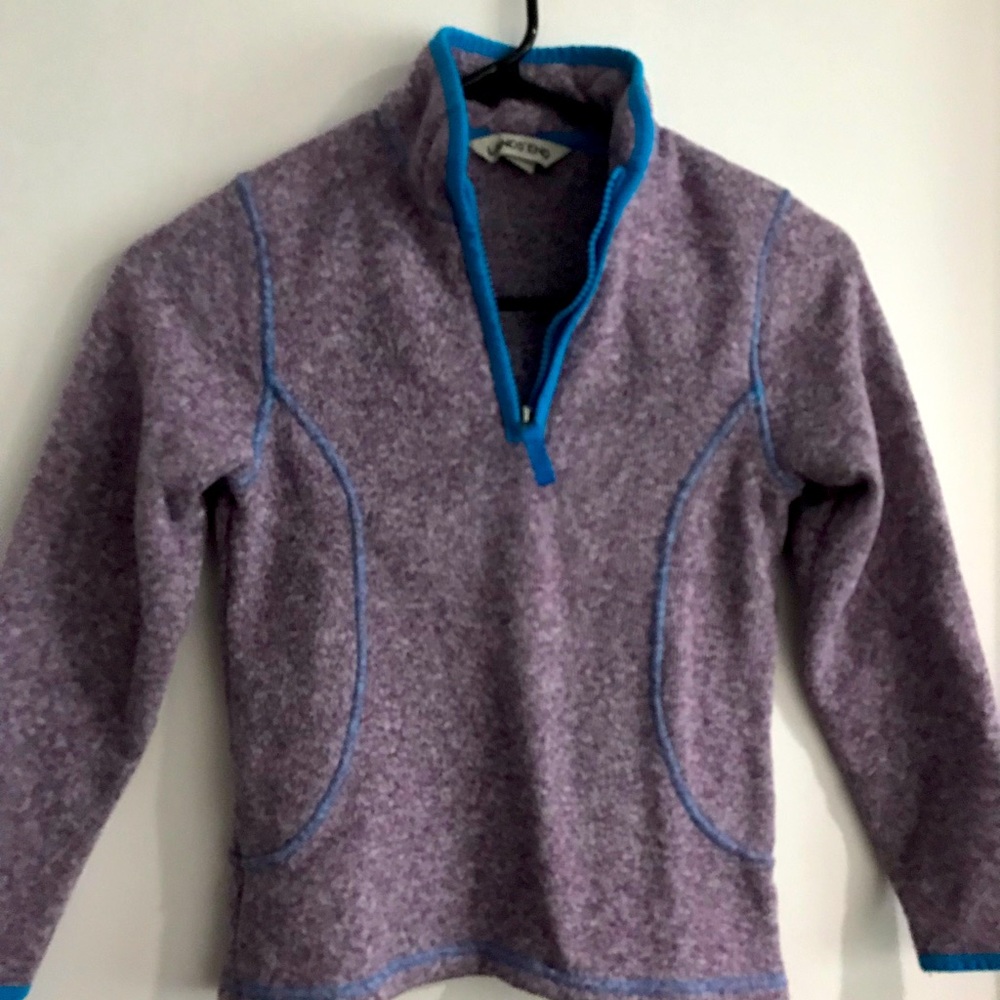 Girl’s fleece quarter zip pullover from Land’s End
